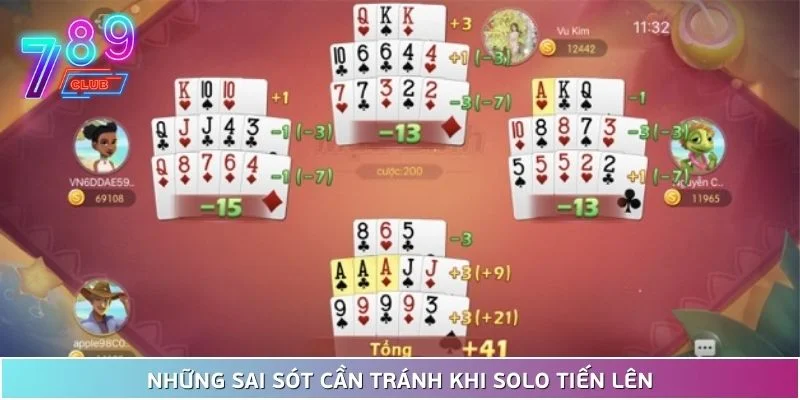 Hướng dẫn chơi bài tiến lên solo hiệu quả cho người mới 4 Những Sai Sót Cần Tránh Khi Solo Tiến Lên